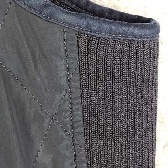 Talbots Plus Quilted Vest Womens 2X Lightweight Puffer Navy Blue Gold Button - Picture 6 of 9